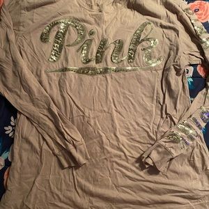 Victoria’s Secret PINK glitter tee